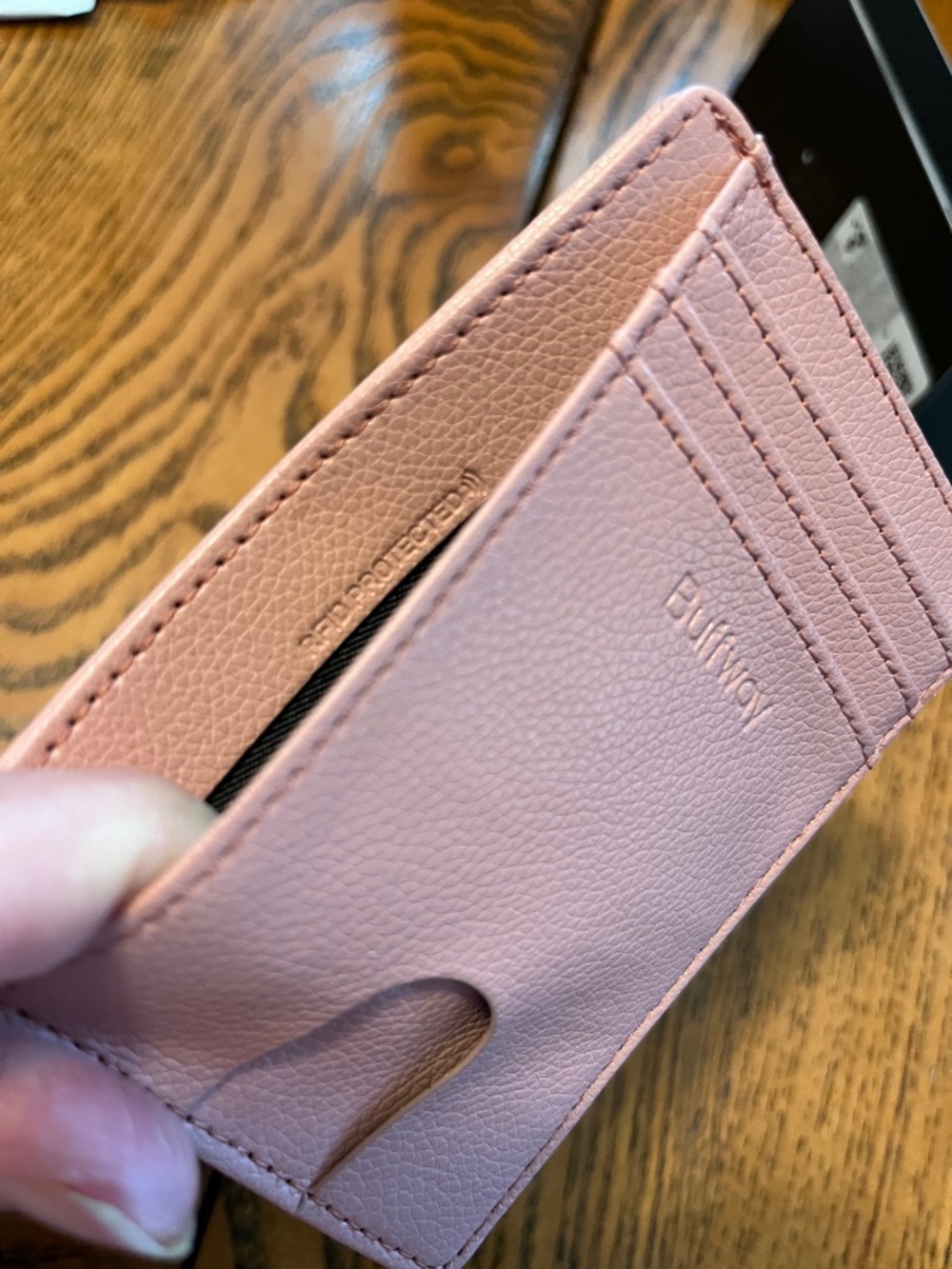 Buff Slim Minimalist Card Holder - Black - Picture 12 of 16